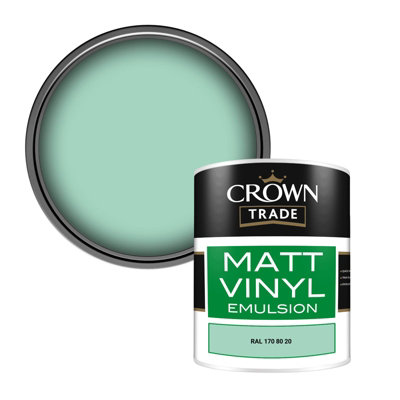 Crown Trade Vinyl Matt Walls & Ceilings Emulsion Paint Ral 170 80 20 (170 80 20) 1L from B&Q