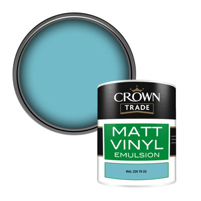 Crown Trade Vinyl Matt Walls & Ceilings Emulsion Paint Ral 220 70 25 (220 70 25) 1L from B&Q