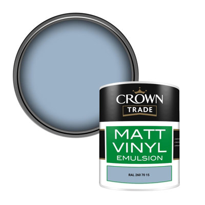 Crown Trade Vinyl Matt Walls & Ceilings Emulsion Paint Ral 260 70 15 (260 70 15) 1L from B&Q