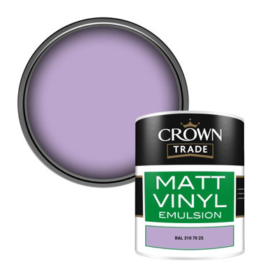 Crown Trade Vinyl Matt Walls & Ceilings Emulsion Paint Ral 310 70 25 (310 70 25) 1L from B&Q
