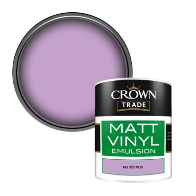 Crown Trade Vinyl Matt Walls & Ceilings Emulsion Paint Ral 320 70 25 (320 70 25) 1L from B&Q