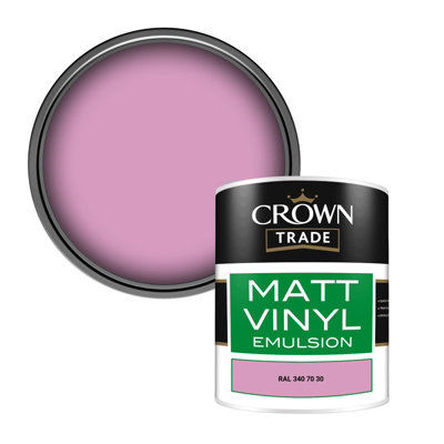 Crown Trade Vinyl Matt Walls & Ceilings Emulsion Paint Ral 340 70 30 (340 70 30) 1L from B&Q