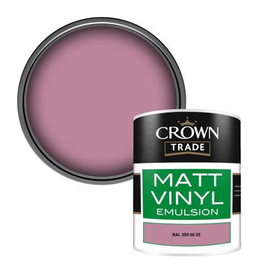 Crown Trade Vinyl Matt Walls & Ceilings Emulsion Paint Ral 350 60 25 (350 60 25) 1L from B&Q