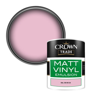 Crown Trade Vinyl Matt Walls & Ceilings Emulsion Paint Ral 350 80 20 (350 80 20) 1L from B&Q