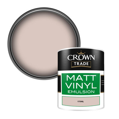 Crown Trade Vinyl Matt Walls & Ceilings Emulsion Paint (Y7590L) 1L