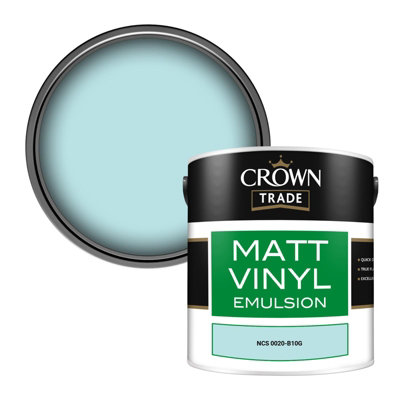 Crown Trade Vinyl Matt Walls & Ceilings Emulsion Paint Ncs 0020-B10G (0020-B10G) 2.5L from B&Q