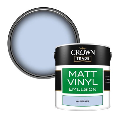 Crown Trade Vinyl Matt Walls & Ceilings Emulsion Paint Ncs 0030-R70B (0030-R70B) 2.5L from B&Q