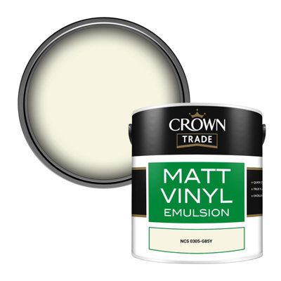 Crown Trade Vinyl Matt Walls & Ceilings Emulsion Paint Ncs 0305-G85Y (0305-G85Y) 2.5L from B&Q