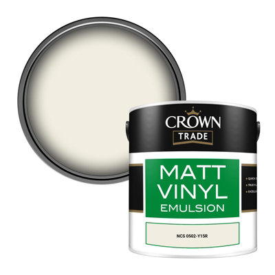 Crown Trade Vinyl Matt Walls & Ceilings Emulsion Paint Ncs 0502-Y15R (0502-Y15R) 2.5L from B&Q