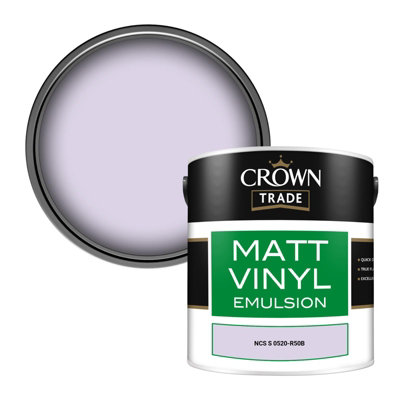 Crown Trade Vinyl Matt Walls & Ceilings Emulsion Paint Ncs S 0520-R50B (0520-R50B) 2.5L from B&Q