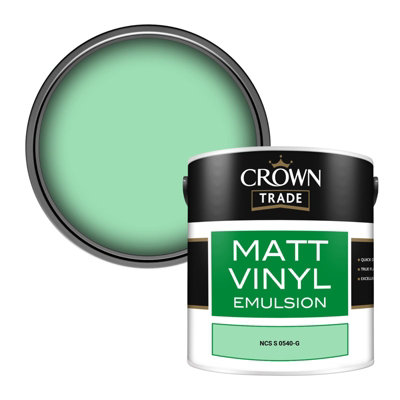 Crown Trade Vinyl Matt Walls & Ceilings Emulsion Paint Ncs S 0540-G (0540-G) 2.5L from B&Q