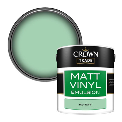 Crown Trade Vinyl Matt Walls & Ceilings Emulsion Paint Ncs S 1030-G (1030-G) 2.5L from B&Q