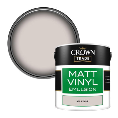 Crown Trade Vinyl Matt Walls & Ceilings Emulsion Paint Ncs S 1505-R (1505-R) 2.5L from B&Q