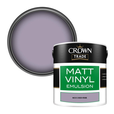 Crown Trade Vinyl Matt Walls & Ceilings Emulsion Paint Ncs S 3020-R50B (3020-R50B) 2.5L from B&Q