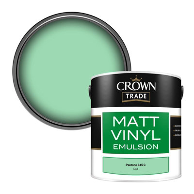 B&Q -  Vinyl Matt Walls & Ceilings Emulsion Paint Pantone 345 C (345C) 2.5L