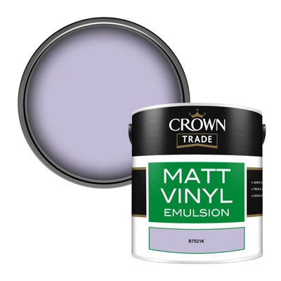 Crown Trade Vinyl Matt Walls & Ceilings Emulsion Paint (R7521K) 2.5L from B&Q