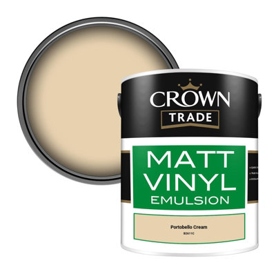 B&Q -  Vinyl Matt Walls & Ceilings Emulsion Paint Portobello Cream (B2611C) 5L