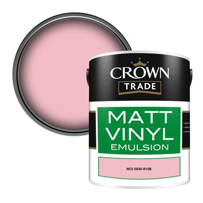Crown Trade Vinyl Matt Walls & Ceilings Emulsion Paint Ncs 0030-R10B (0030-R10B) 5L from B&Q