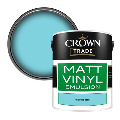 Crown Trade Vinyl Matt Walls & Ceilings Emulsion Paint Ncs 0040-B10G (0040-B10G) 5L from B&Q