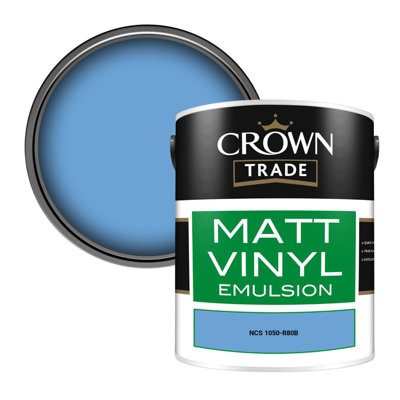 Crown Trade Vinyl Matt Walls & Ceilings Emulsion Paint Ncs 1050-R80B (1050-R80B) 5L from B&Q