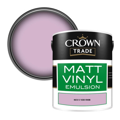 Crown Trade Vinyl Matt Walls & Ceilings Emulsion Paint Ncs S 1030-R40B (1030-R40B) 5L from B&Q