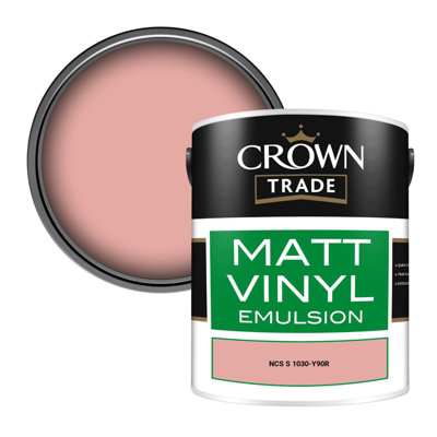 Crown Trade Vinyl Matt Walls & Ceilings Emulsion Paint Ncs S 1030-Y90R (1030-Y90R) 5L from B&Q