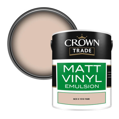 Crown Trade Vinyl Matt Walls & Ceilings Emulsion Paint Ncs S 1510-Y60R (1510-Y60R) 5L from B&Q