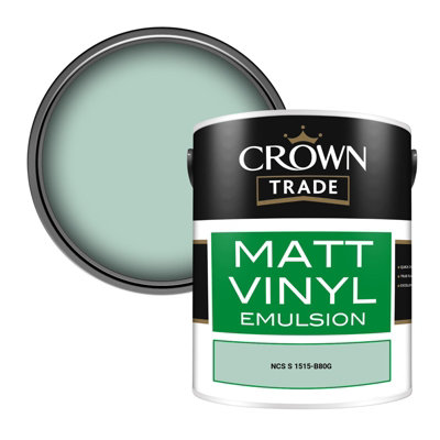 Crown Trade Vinyl Matt Walls & Ceilings Emulsion Paint Ncs S 1515-B80G (1515-B80G) 5L from B&Q