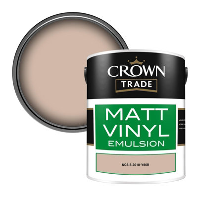 Crown Trade Vinyl Matt Walls & Ceilings Emulsion Paint Ncs S 2010-Y60R (2010-Y60R) 5L from B&Q