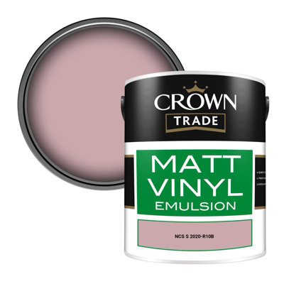 Crown Trade Vinyl Matt Walls & Ceilings Emulsion Paint Ncs S 2020-R10B (2020-R10B) 5L from B&Q