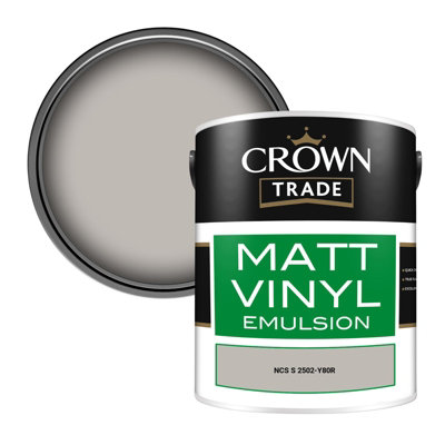 Crown Trade Vinyl Matt Walls & Ceilings Emulsion Paint Ncs S 2502-Y80R (2502-Y80R) 5L from B&Q