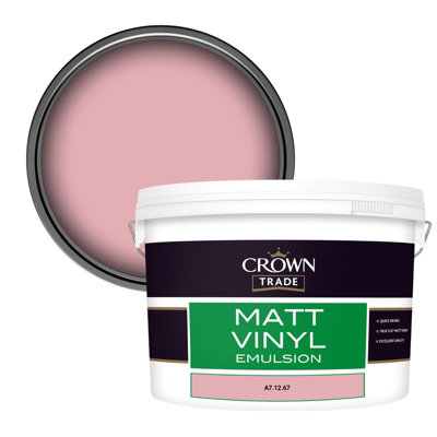 Crown Trade Vinyl Matt Walls & Ceilings Emulsion Paint (A7.12.67) 10L from B&Q