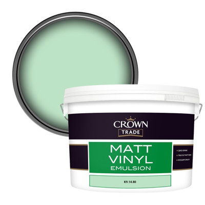 Crown Trade Vinyl Matt Walls & Ceilings Emulsion Paint (K9.14.80) 10L from B&Q