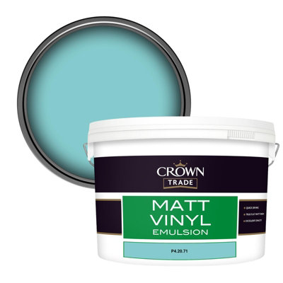 Crown Trade Vinyl Matt Walls & Ceilings Emulsion Paint (P4.20.71) 10L from B&Q