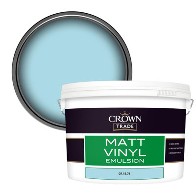 Crown Trade Vinyl Matt Walls & Ceilings Emulsion Paint (Q7.15.76) 10L from B&Q