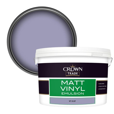Crown Trade Vinyl Matt Walls & Ceilings Emulsion Paint (V7.13.57) 10L from B&Q