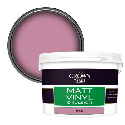 Crown Trade Vinyl Matt Walls & Ceilings Emulsion Paint (Z3.18.55) 10L from B&Q
