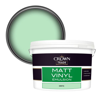 Crown Trade Vinyl Matt Walls & Ceilings Emulsion Paint (G0691Q) 10L from B&Q