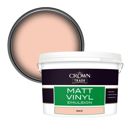 Crown Trade Vinyl Matt Walls & Ceilings Emulsion Paint (Z0661B) 10L from B&Q