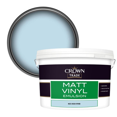 Crown Trade Vinyl Matt Walls & Ceilings Emulsion Paint Ncs 0020-R90B (0020-R90B) 10L from B&Q