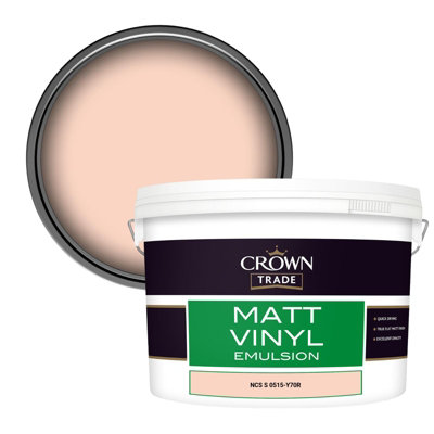 Crown Trade Vinyl Matt Walls & Ceilings Emulsion Paint Ncs S 0515-Y70R (0515-Y70R) 10L from B&Q