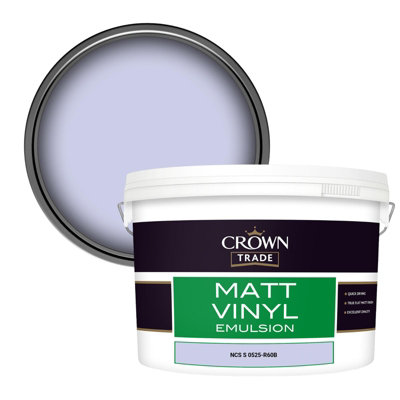 Crown Trade Vinyl Matt Walls & Ceilings Emulsion Paint Ncs S 0525-R60B (0525-R60B) 10L from B&Q