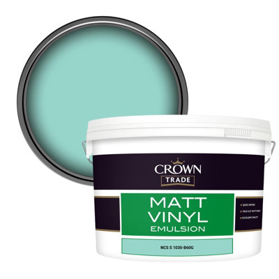 Crown Trade Vinyl Matt Walls & Ceilings Emulsion Paint Ncs S 1030-B60G (1030-B60G) 10L from B&Q
