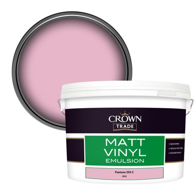 B&Q -  Vinyl Matt Walls & Ceilings Emulsion Paint Pantone 203 C (203C) 10L