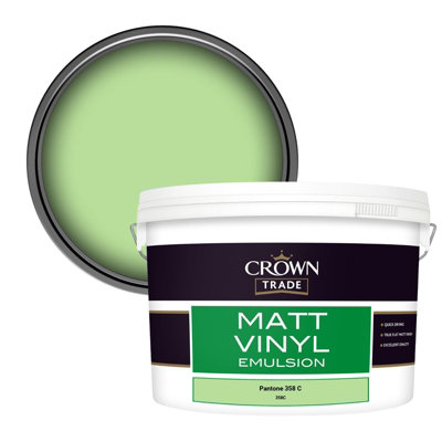 B&Q -  Vinyl Matt Walls & Ceilings Emulsion Paint Pantone 358 C (358C) 10L