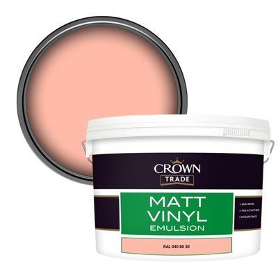 Crown Trade Vinyl Matt Walls & Ceilings Emulsion Paint Ral 040 80 30 (040 80 30) 10L from B&Q