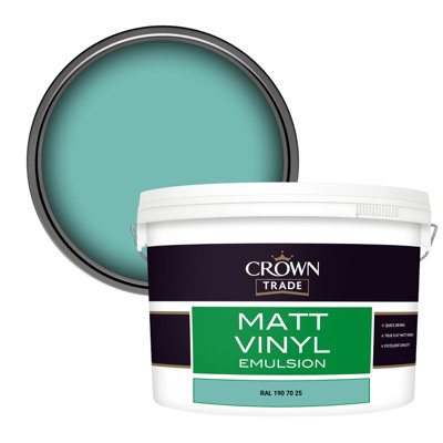 Crown Trade Vinyl Matt Walls & Ceilings Emulsion Paint Ral 190 70 25 (190 70 25) 10L from B&Q