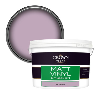 Crown Trade Vinyl Matt Walls & Ceilings Emulsion Paint Ral 330 70 15 (330 70 15) 10L from B&Q