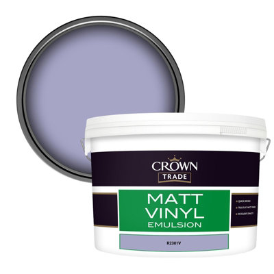 Crown Trade Vinyl Matt Walls & Ceilings Emulsion Paint (R2381V) 10L from B&Q