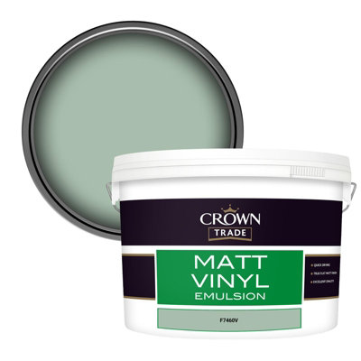 Crown Trade Vinyl Matt Walls & Ceilings Emulsion Paint (F7460V) 10L from B&Q